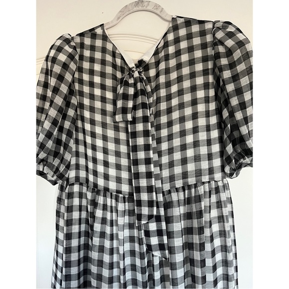 VICI Winifred Pocketed Puff Sleeve Gingham Midi Dress - Medium - Picture 3 of 10
